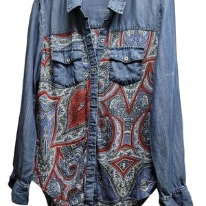 Tribal jeans denim and Paisley shirt